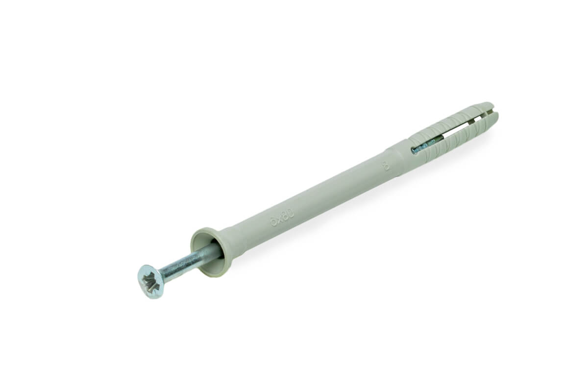 Дюбель-гвоздь GL, 6x80 потай, нейлон, ЕКТ (упак/60шт)