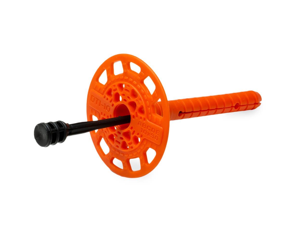 Дюбель тарельчатый 10х90 с полиамидным гвоздем DTI-10P (упак/450шт)