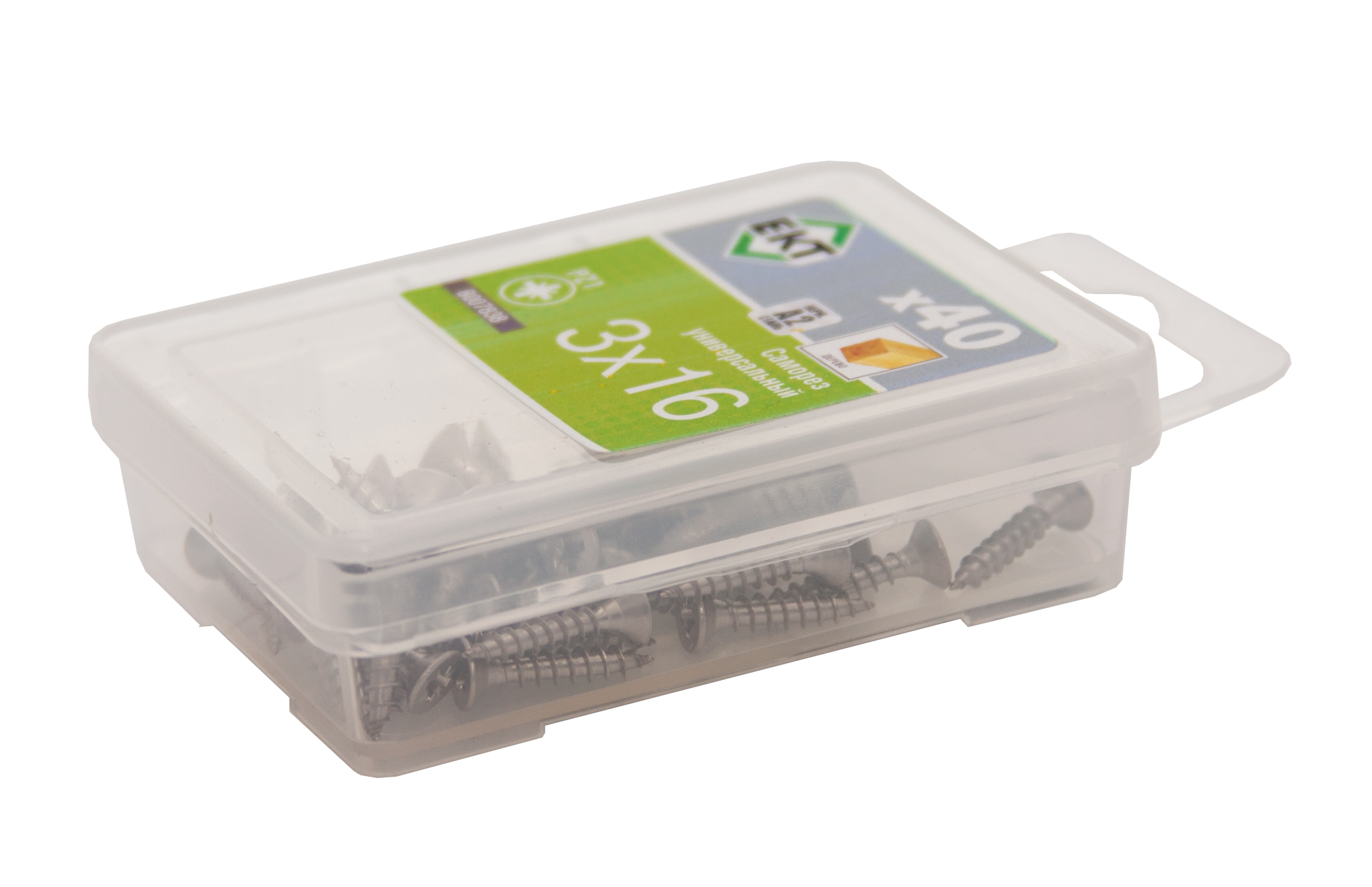 Саморез универсальный 3.0х16, НЕРЖ. СТАЛЬ, ЕКТ (упак/40шт)