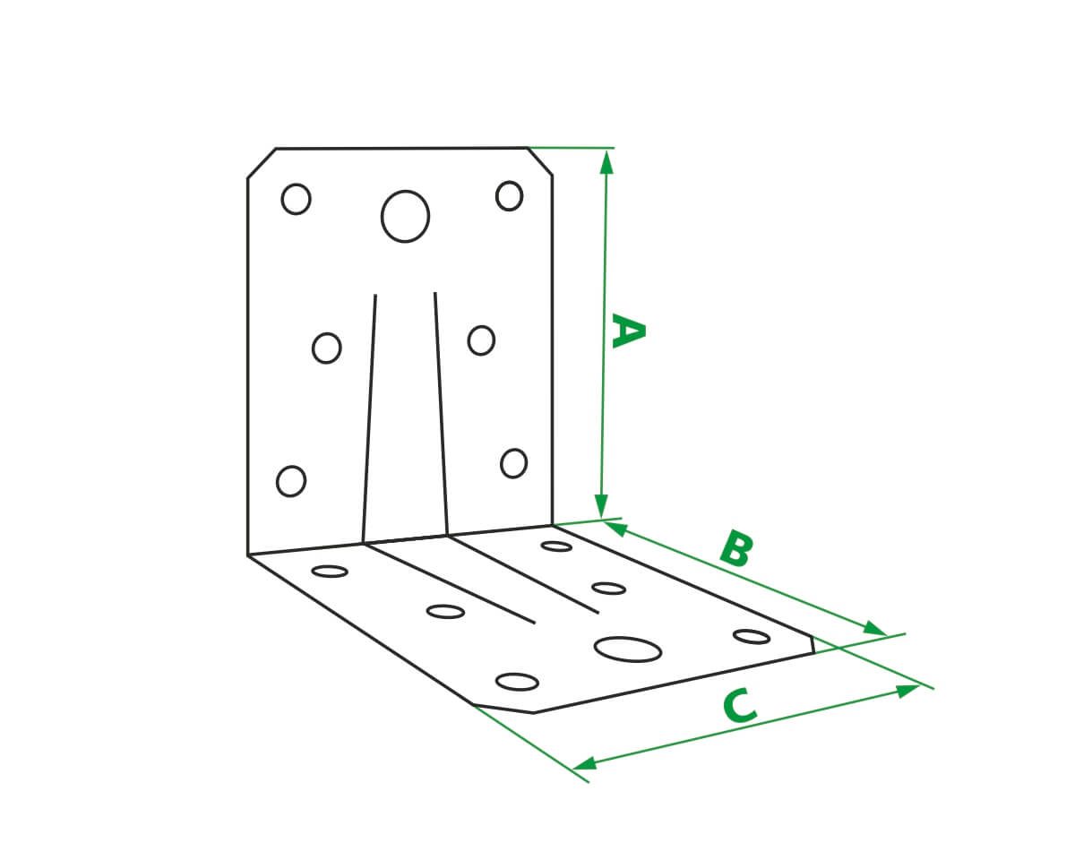 Уголок крепежный усиленный 50x50x35x2,0 мм KUU-50 (шт)
