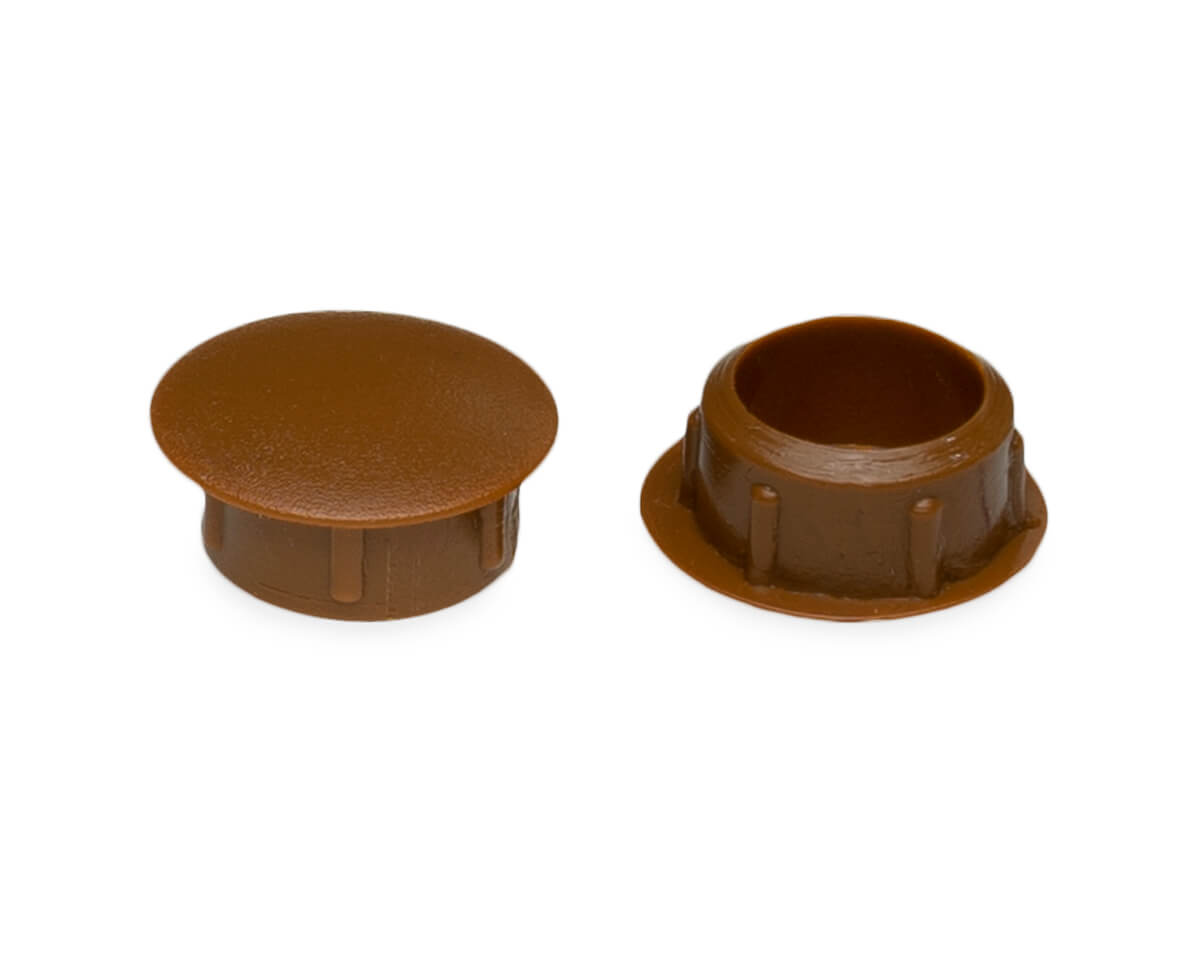 Заглушка декоративная под отверстие D12, коричневая (упак/1.000шт)