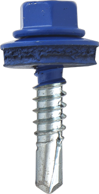 Саморез кровельный SRW-R, 5,5х25 сверло РТ3 RAL 5005 (насыщенный синий) (упак/250шт)