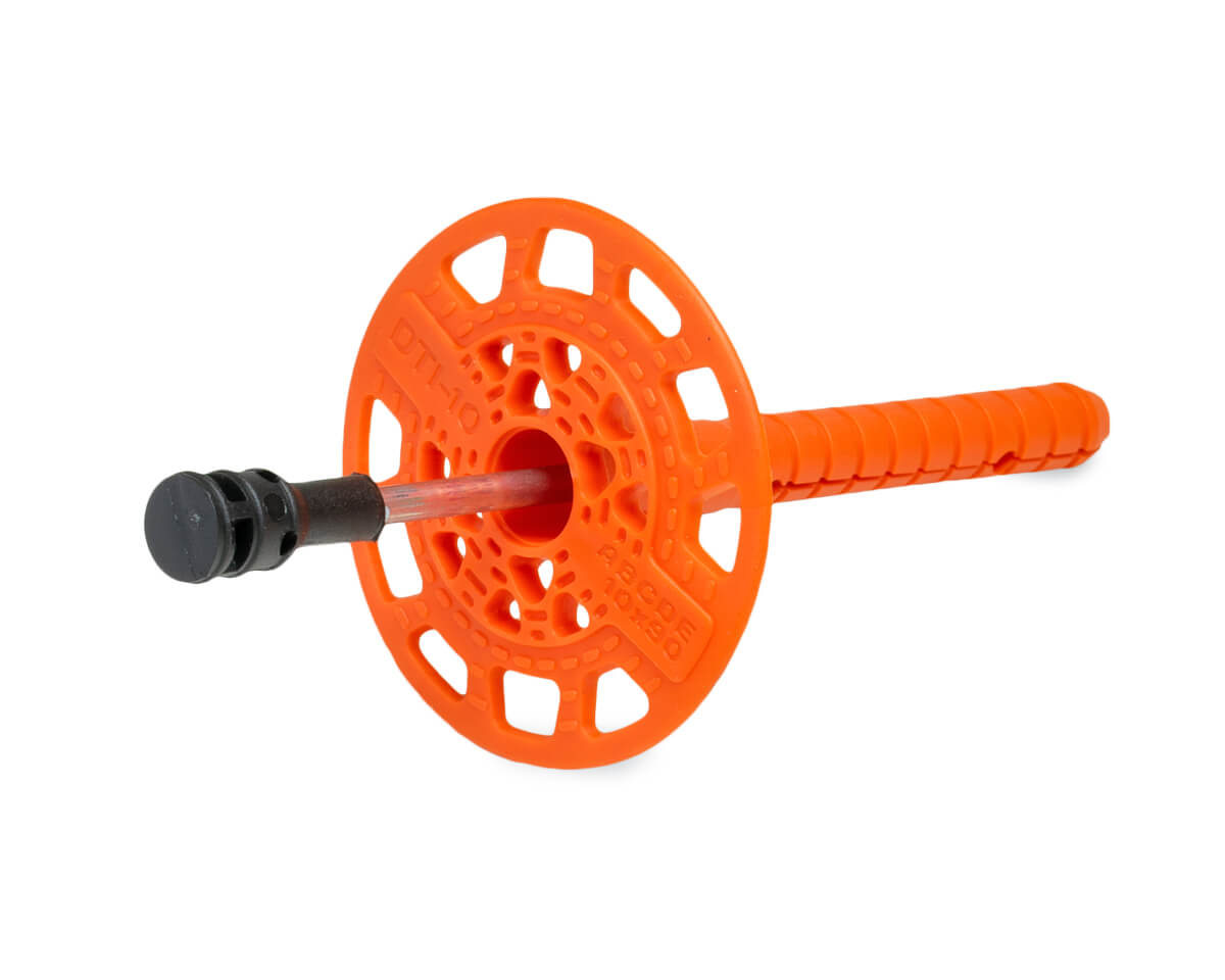 Дюбель тарельчатый 10х90 со стальным гвоздем с термоголовкой DTI-10 (упак/450шт)