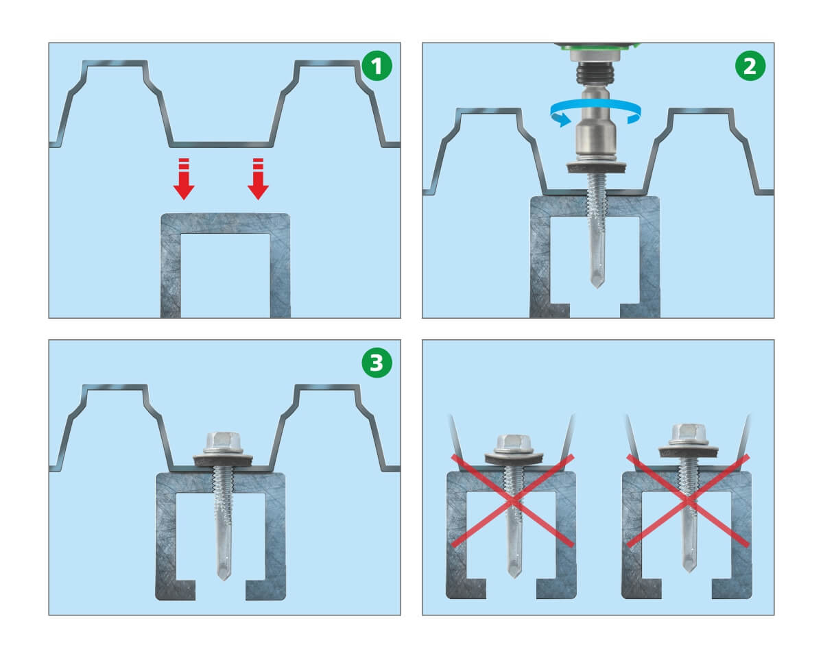 Саморез кровельный с резиновой прокладкой SRW5, 5,5х19, сверло PT5, цинк, ЕКТ (упак/5.000шт)