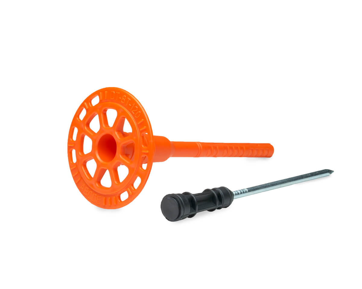 Дюбель тарельчатый 8x120 со стальным гвоздем с высокоэфф. термоголовкой DT-8T, ЕКТ (пакет/75шт)