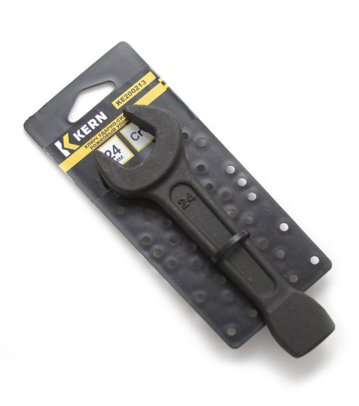 Ключ ударно-силовой рожковый упорный 24мм, CrV KERN (шт)