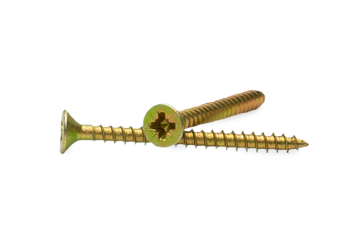 Саморез универсальный 3.5x40, желтый цинк, дой-пак S, МОНТАЖ (пакет/50шт)