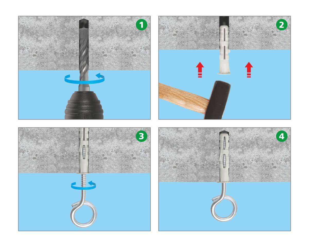 Крюк качельный с резьбой по дереву 8х120 (с этик./1шт)