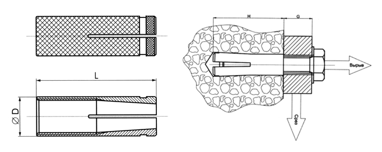 Латунная цанга M10 (упак/100шт)