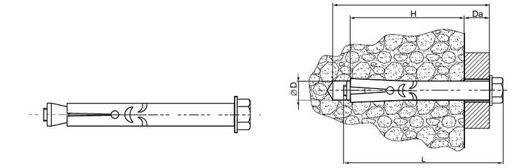 Анкерный болт М12х16х150 (упак/20шт)