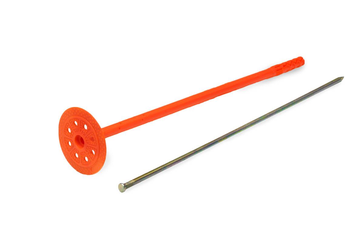 Держатель теплоизоляции 10x300 со стальным гвоздем БЕЗ ЗАГЛУШКИ (упак/150шт)