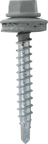 Саморез кровельный SRW-R, 4,8х76 сверло РТ1 RAL 7005 (серо-коричневый) (упак/100шт)