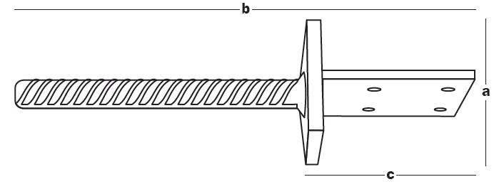 Закладная опора 91x338x130/8,0 PSW90 (шт)