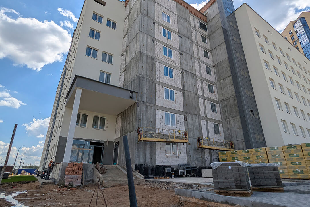 Проведены испытания крепежа ЕКТ на объекте «Детская поликлиника в Лошице»