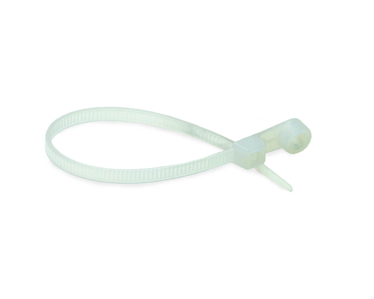 Кабельная стяжка с установочным отверстием 3.6х150, белая (упак/100шт)