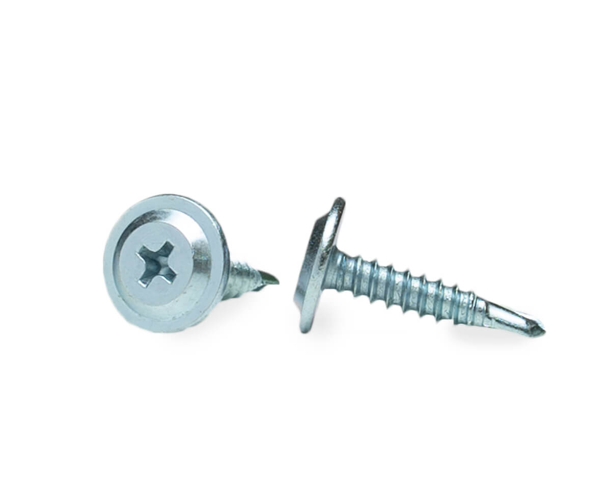 Саморез с прессшайбой, 4.2x19 сверло, цинк, в коробке с окном, ЕКТ (упак/1.000шт)