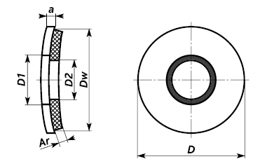 Шайба для кровли 6.3х25, с резиновой прокладкой EPDM, цинк (упак/500шт)