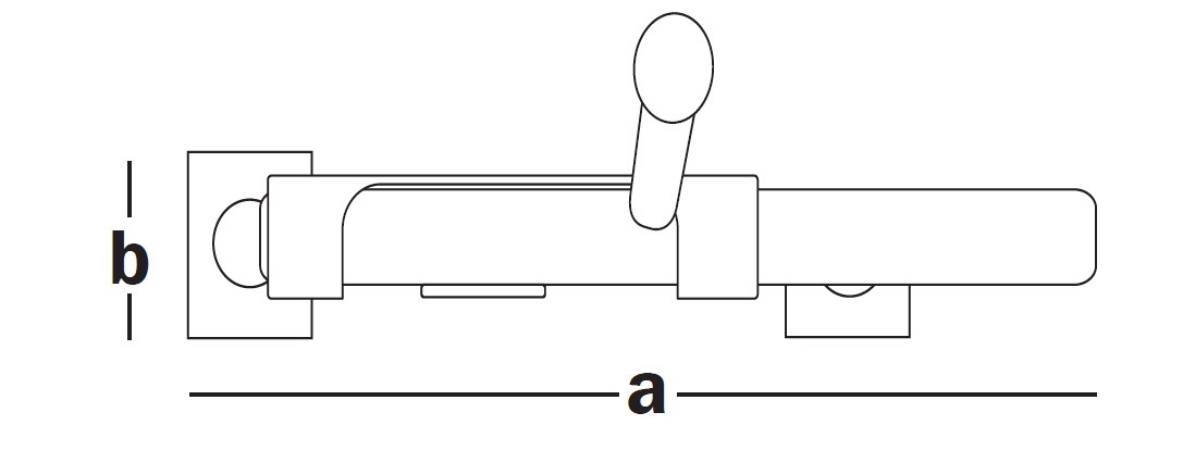 Задвижка с круглым ригелем узкая 70x10 DZKR-70 (шт)
