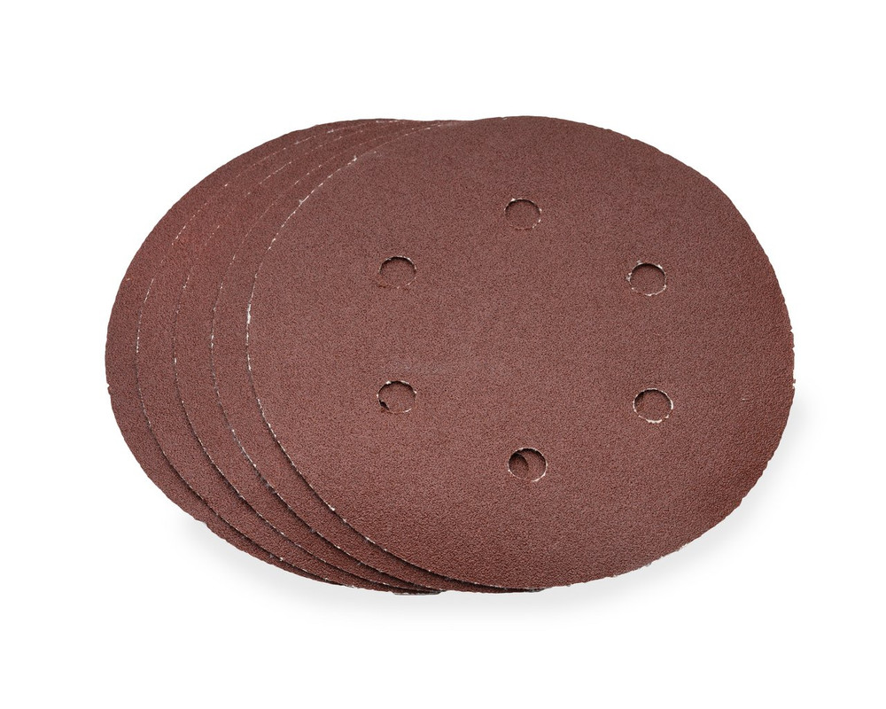 Круг наждачный 150мм, P100, липучка, 6 отверстий KERN (упак/5шт)