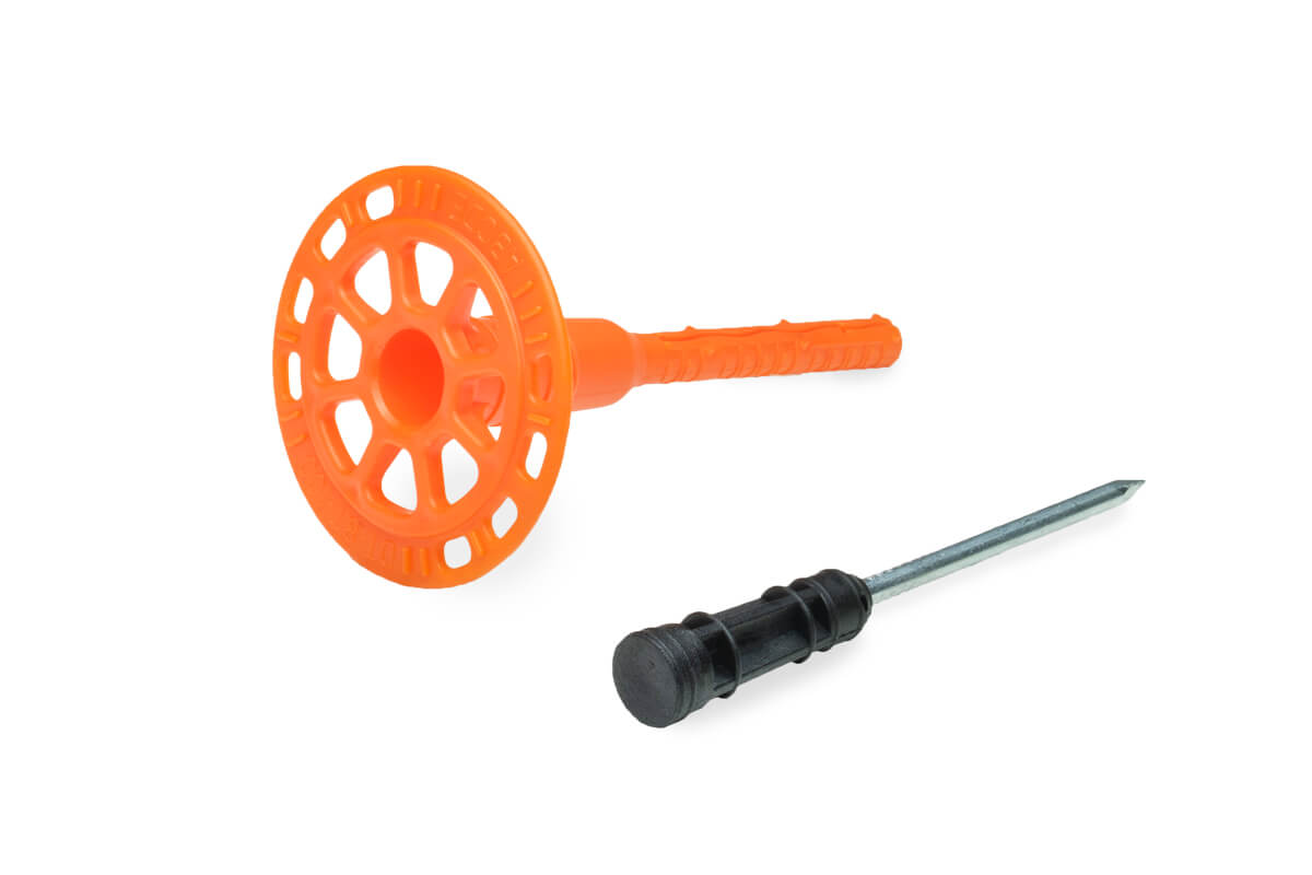 Дюбель тарельчатый 8x100 со стальным гвоздем с высокоэфф. термоголовкой DT-8T, ЕКТ (пакет/75шт)