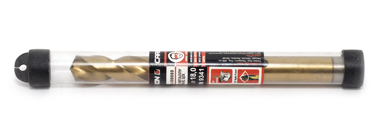 Сверло по металлу титан. 18,0x130x191мм HSS M2-TiN, ц/х, DIN338 CARBON (шт)