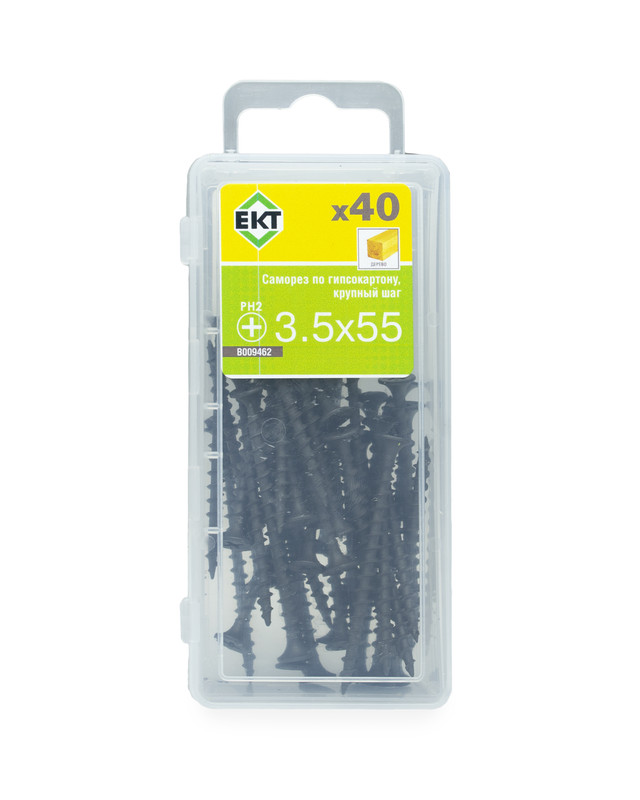 Саморез по ГК 3.5х55 крупный шаг (к дереву), фосфат., ЕКТ (упак/40шт)
