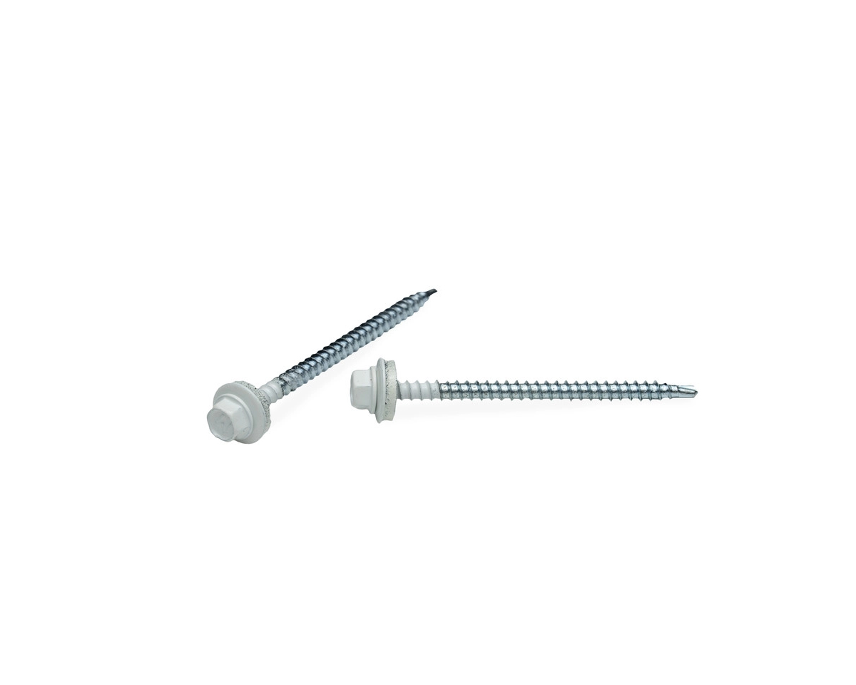 Саморез кровельный SRW-R, 4,8х70 сверло РТ1 RAL 9003 (белый сигнальный) (упак/100шт)