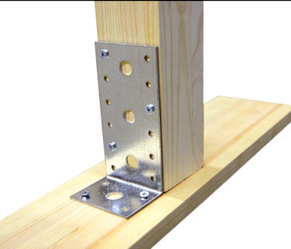 Крепежный уголок оцинкованный 105x105x90x1,5 мм KU-105x1,5 (упак/8шт)