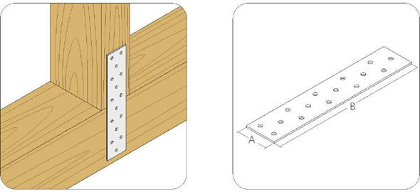 Пластина соединительная 160x40/2 PP4, желтый цинк (шт)