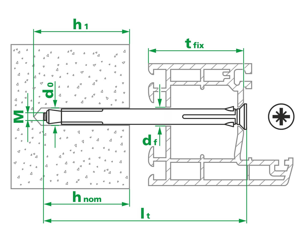 Металлический рамный дюбель MFA 10х132 (упак/100шт)