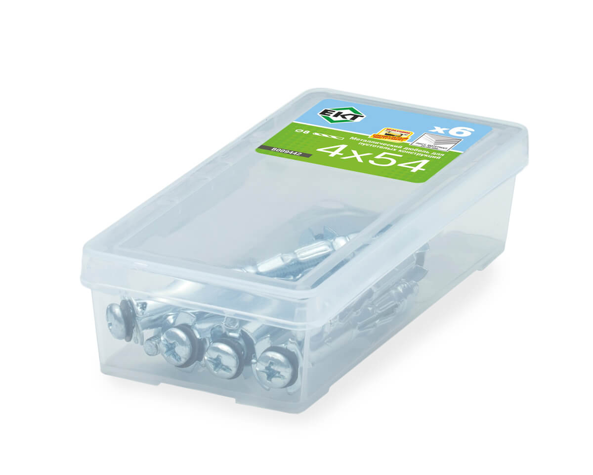 Дюбель металлический 4х54 мм, для пустотелых конструкций, ЕКТ (упак/6шт)