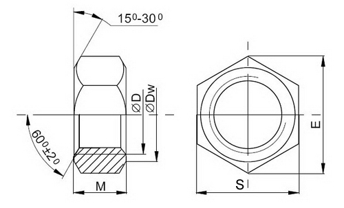 Гайка М10, DIN934, прочн. 6, цинк МОНТАЖ (упак/150шт)