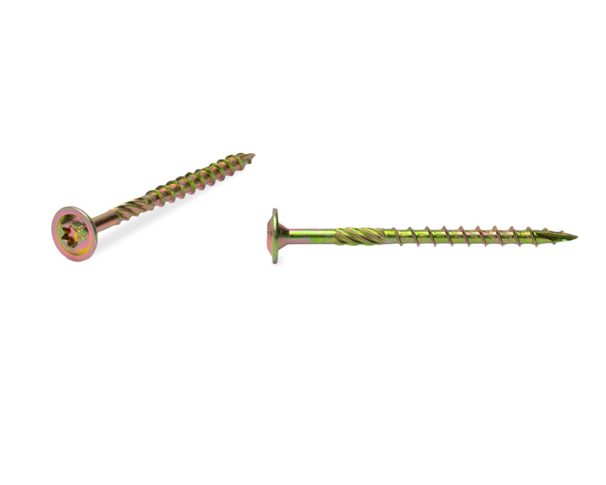 Саморез конструкционный 6.0x80, прессшайба, желтый цинк, ЕКТ (пласт.конт./25шт)