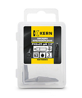 Насадка крестообразная PH2х25мм 1/4" S2 в боксе KERN (упак/3шт)
