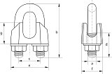 Зажим канатный М3, DIN741 (упак/50шт)