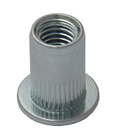 Заклепка резьб. M6x19.0/0530, ст.,оцинк.,цил.борт,насечка на теле, гл.торец (упак/1.000шт)