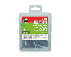Дюбель-гвоздь GL, 10x80 потай, п/п, ЕКТ (пласт.конт./10шт)
