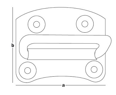 Ручка сундучная 90x75 RS-80 (шт)