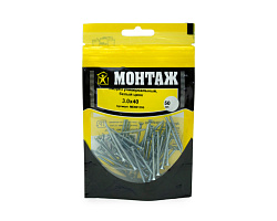 Саморез универсальный 3.0x40, белый цинк, дой-пак S, МОНТАЖ (пакет/50шт)