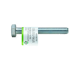 Болт с шестигранной головкой М14х100/100, DIN933 (ГОСТ 7798-70), прочн.8.8,цинк, ЕКТ (с этик./1шт)