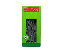 Дюбель-гвоздь GL, 6x80 потай, п/п, ЕКТ (кор. с окном/100шт)