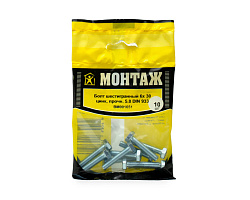 Болт шестигранный 6х30, цинк, прочн. 5.8 DIN 933 (пакет/10шт)