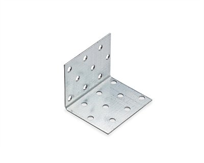 Крепежный уголок оцинкованный равносторонний 50x50x60x1,5 мм KUR-50-60x1,5 (упак/12шт)