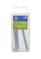 Болт мебельный  8х 75, цинк, прочн. 4.8 DIN 603 (упак/3шт)