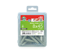 Дюбель-гвоздь GL, 8x45 потай, нейлон, ЕКТ (пласт.конт./30шт)