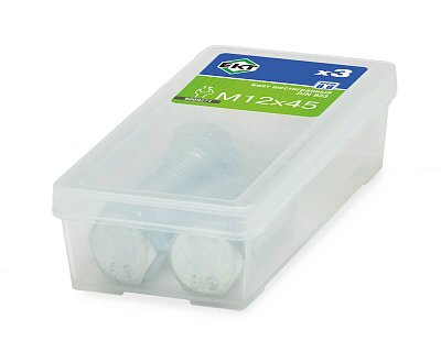 Болт шестигранный 12х 45, цинк, прочн. 8.8 DIN 933 (упак/3шт)