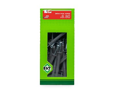 Дюбель-гвоздь GL, 8x80 цилиндр, п/п, ЕКТ (кор. с окном/50шт)
