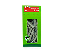 Дюбель-гвоздь GL, 8x60 потай, нейлон, ЕКТ (кор. с окном/75шт)