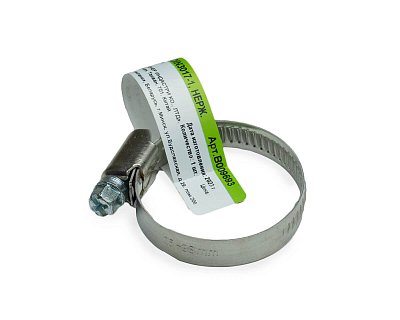 Хомут червячный (25-38 мм), ширина 9 мм, DIN3017-1, НЕРЖ. СТАЛЬ, W2, ЕКТ (с этик./1шт)