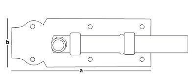Задвижка с плоской щеколдой 160x55x5 ZPC-160 (шт)